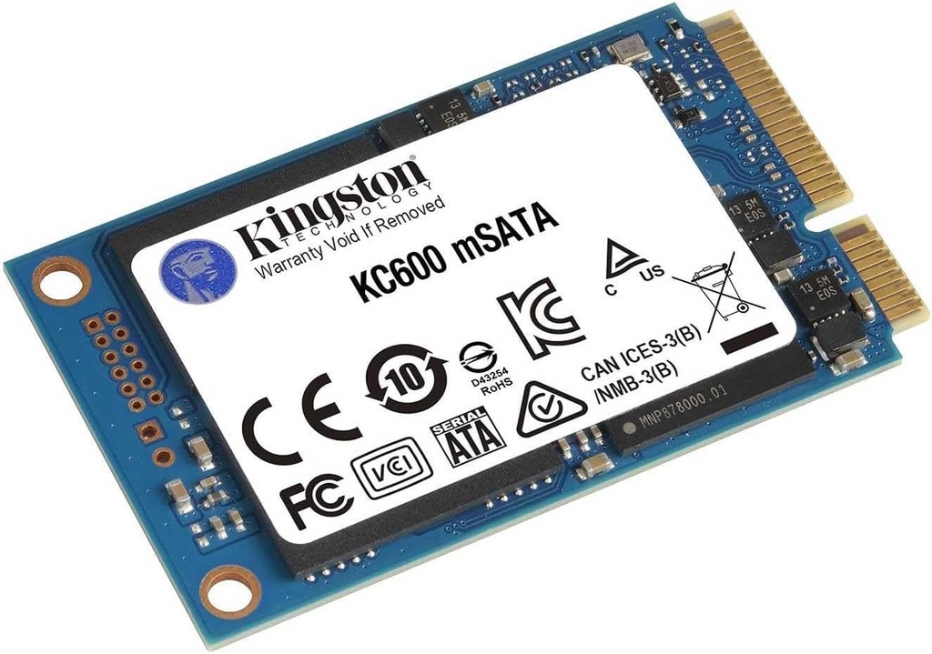 [10221635000] Kingston 512G SSD KC600 SATA3 mSATA 512 GB 550 MB/s 440 - 650 1.8 Inch SSDs SKC600MS/512G