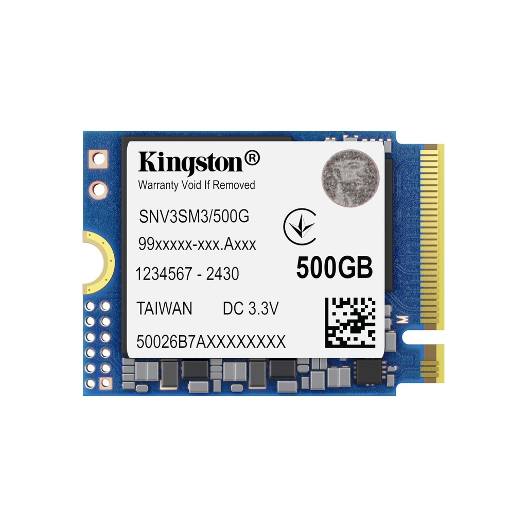Kingston NV3 SSD 500 GB internal M.2 2230 PCIe 4.0 x4 (NVMe) M.2 2230/PCIe 4.0 NVMe/5000MBs Read SSDs