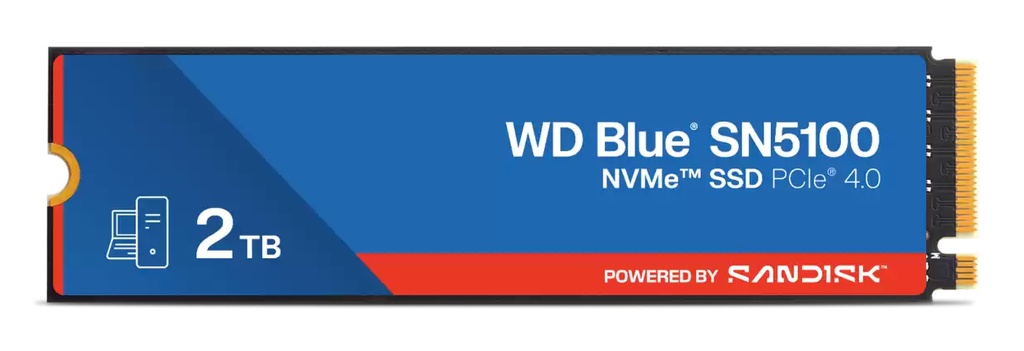 [21058024000] WD Blue SN5100 SSD 2 TB internal M.2 2280 PCIe 4.0 1,770 GB - 2,458 SSDs WDS200T5B0E-00CPE0