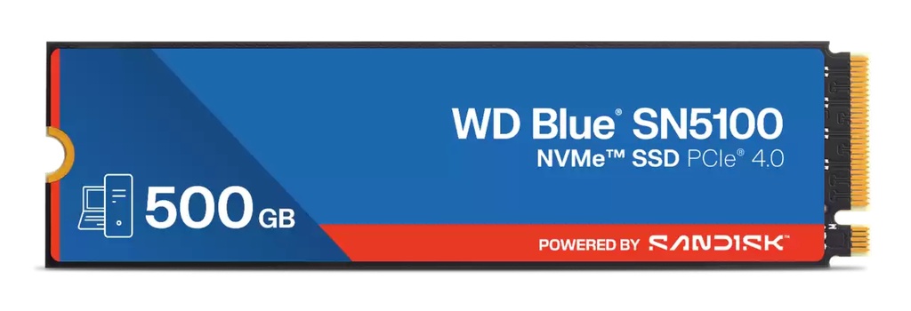 WD Blue SN5100 SSD 500 GB internal M.2 2280 PCIe 4.0 (NVMe SSDs