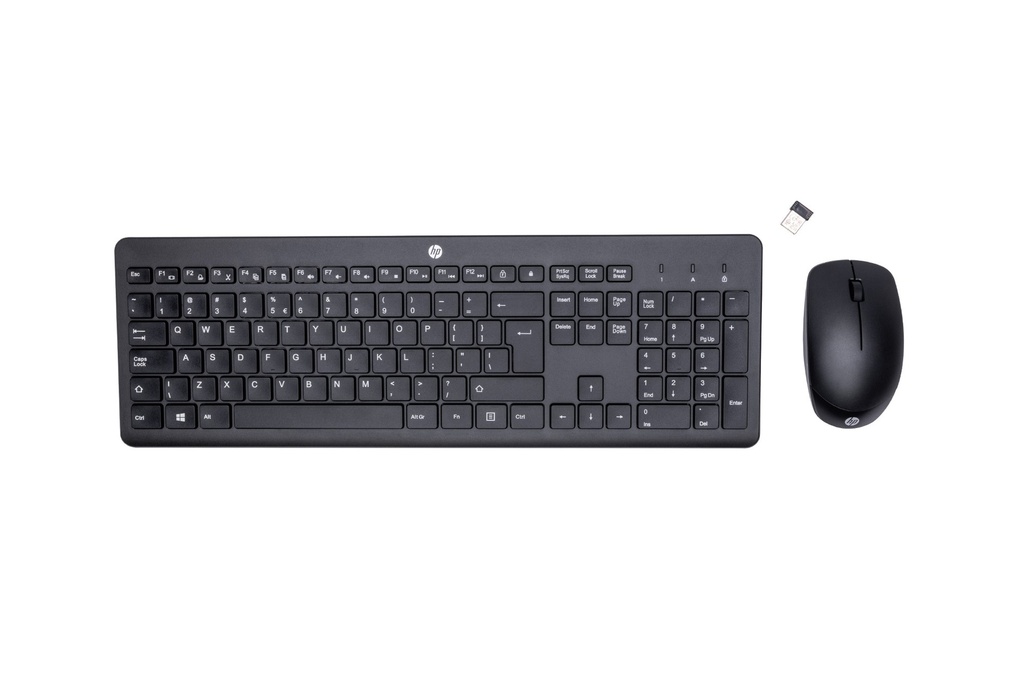 [10005623000] HP 230 Wireless Mouse and Keyboard Combo Wireless RF Wireless Membrane QWERTY Black Mouse included Input Devices