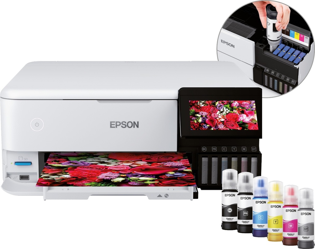 Epson EcoTank ET-8500 Inkjet Colour printing 5760 x 1440 DPI A4 Direct printing White Printers