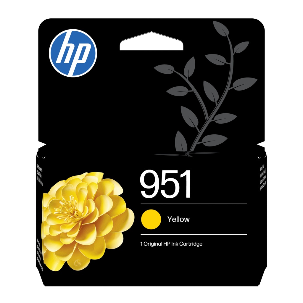 HP 951 Yellow Original Ink Cartridge Standard Yield Pigment-based Cartridges CN052AE#301