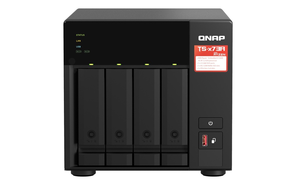 [10226073000] QNAP TS-473 A NAS Tower Ryzen Embedded V1500B 8 GB DDR 4 Storage