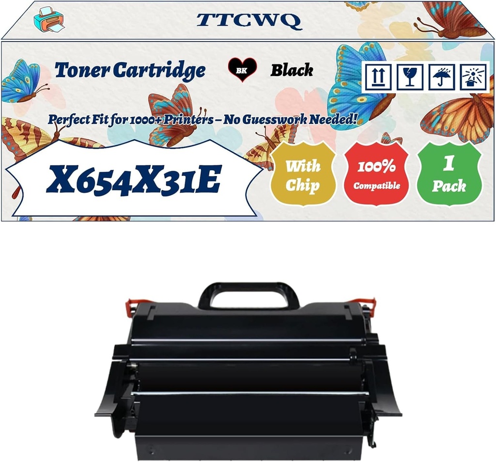 Lexmark Toner X654X31E Black Kapazität 36 Original Toner Cartridge Toner Cartridges
