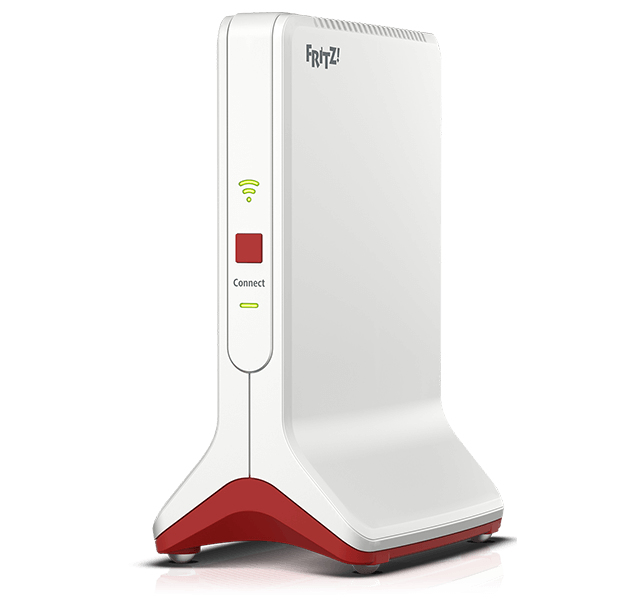 [11109473000] FRITZ! Repeater 6000 Wi-Fi 6 (802.11ax) Tri-band (2.4 GHz 5 GHz 5 GHz) Ethernet LAN Red White portable router Network Equipment
