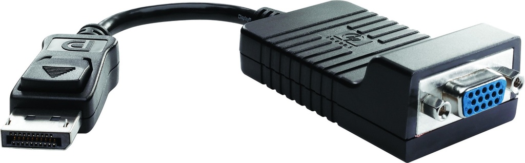 HP DisplayPort To VGA Adapter 0.2 m (D-Sub) Black Digital / Display Video Cables & Adapters AS615AA