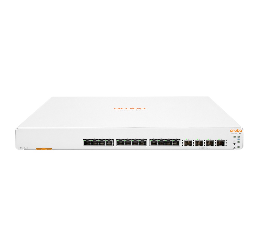 [12002607000] HPE Instant On 1960 12XGT 4SFP+ Managed L2+ 10G Ethernet (100/1000/10000) Full duplex Rack mounting 1U Network Equipment