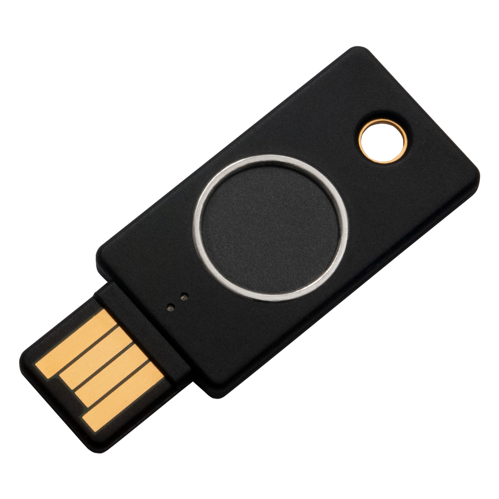 YUBICO YubiKey Bio FIDO Edition Windows macOS Chrome OS Linux Black Google account Microsoft account Salesforce.com Passwordless Strong Two Factor Strong Multi-Factor 1Password Dashlane Premium Keeper® LastPass Premium Bitwarden P Flash Memory