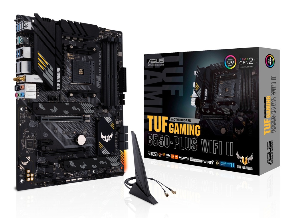 [12314614000] ASUS TUF GAMING B550-PLUS Wi-Fi II, AMD, Socket AM4, AMD Ryzen 3000 Series, Socket AM4, DDR 4-SDRAM, 128 GB Motherboard AMD Socket AM4 (Ryzen Motherboards