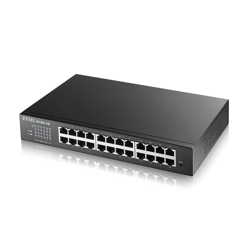 ZyXEL GS1900 24E EU0103F Managed L2 Gigabit Ethernet (10/100/1000) Rack mounting 1U Wall mountable Network Equipment