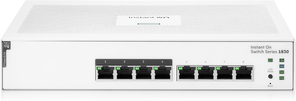 HPE Instant On 1830 8G 65 W Switch Switch Fiber Optic Network Equipment