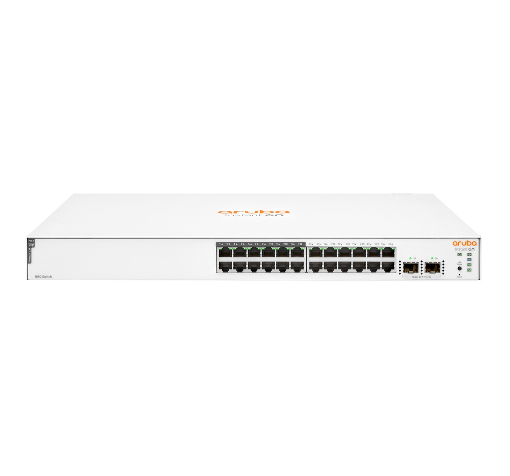 [12591462000] HPE Instant On 1830 24G 2Sfp 195 W Sw Switch Fiber Optic Network Equipment