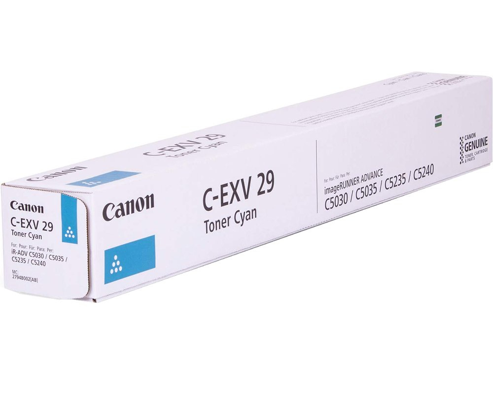 Canon Toner C-EXV CEXV 29 Cyan 2794b002 Original Toner Cartridge Toner Cartridges