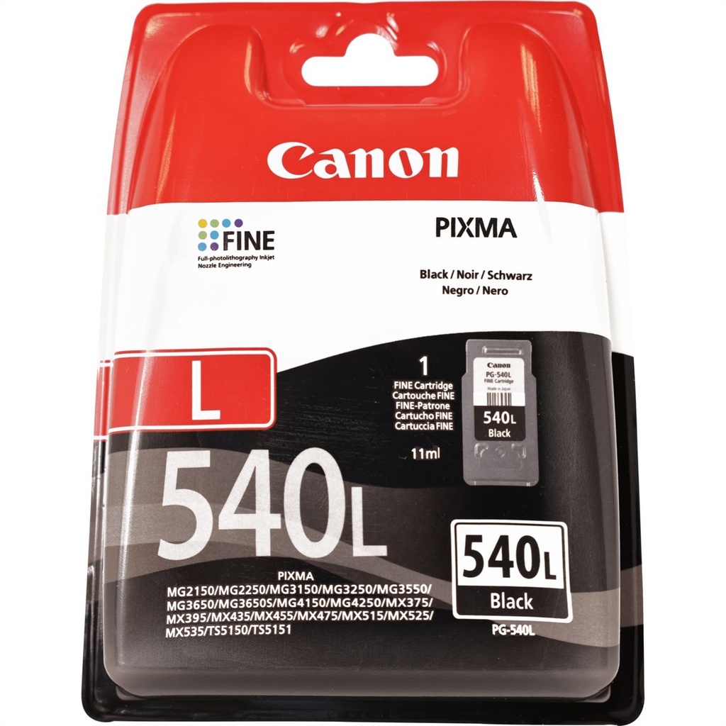 Canon PG-540L 11 ml 300 pages 1 PC(s) Single pack Black Original Ink Cartridges 5224B001