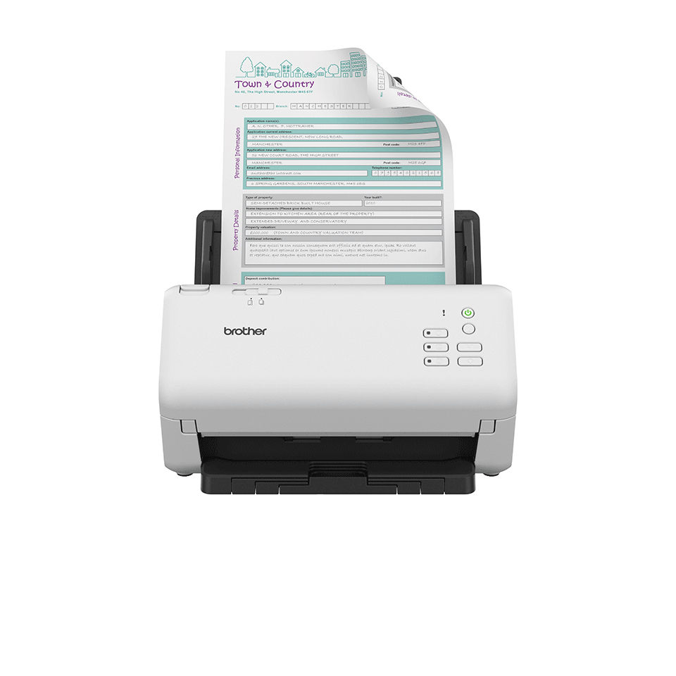 [13648623000] Brother 215.9 x 355.6 mm 600 DPI 1200 Document Scanners A4 ADS4300NRE1