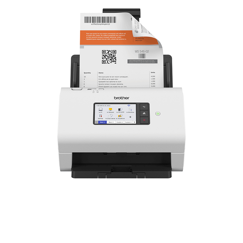 [13648674000] Brother 215.9 x 355.6 mm 600 DPI 1200 Document Scanners A4 ADS4900WRE1