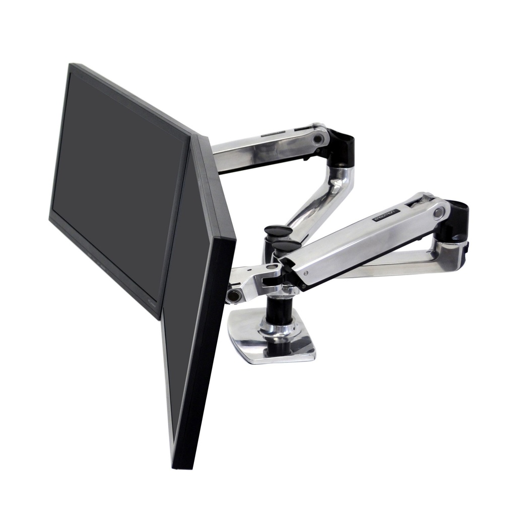 Ergotron LX Dual Side by Arm Series 45 245 026 Clamp/Bolt-through 18.1 kg 27 inch Flatscreen Accessory Mounting Kit Monitor Accessories 45-245-026