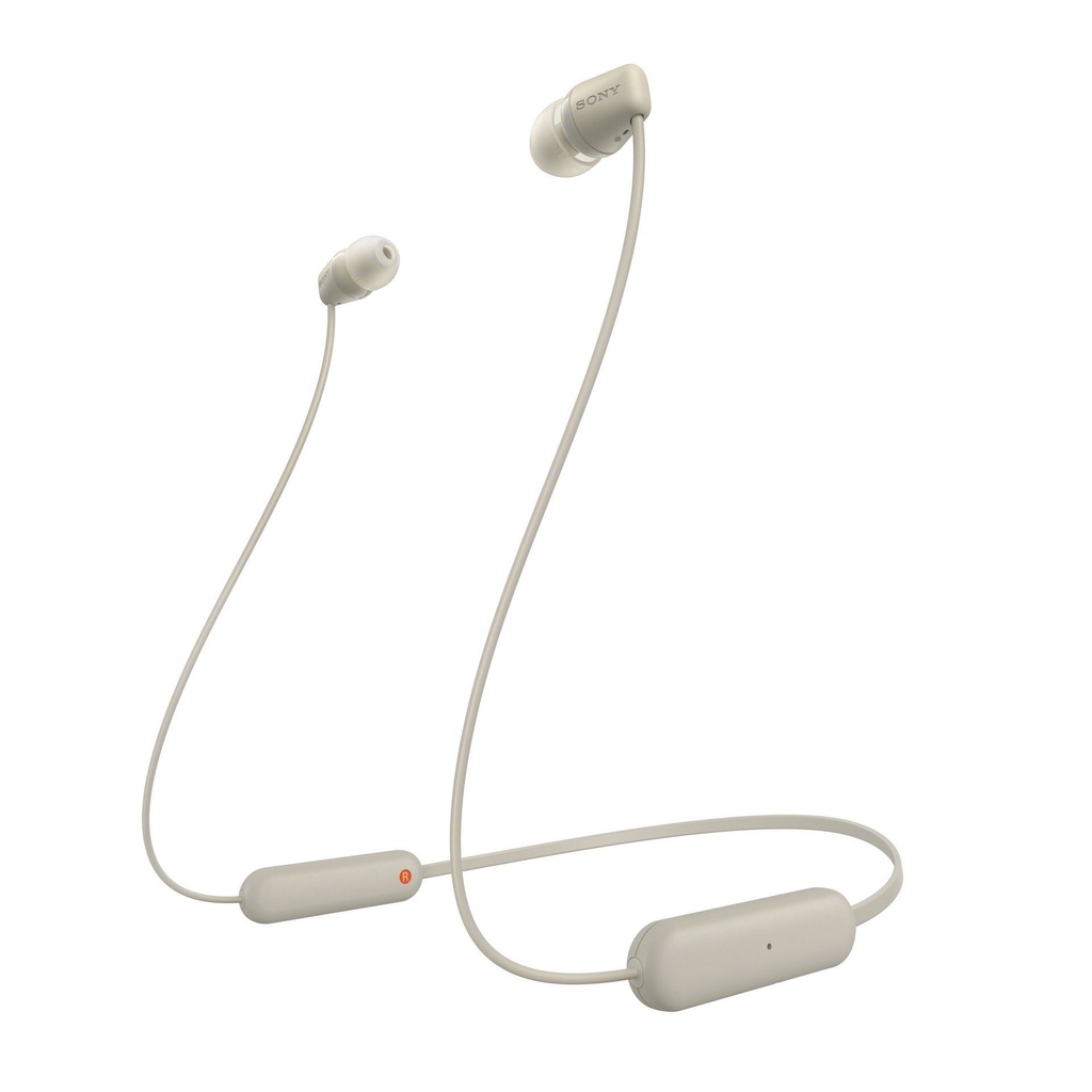 [13701224000] Sony WI-C100 Wireless Calls/Music 20 20000 Hz g Headset Beige Headphones 10 M Audio Equipment WIC100C.CE7