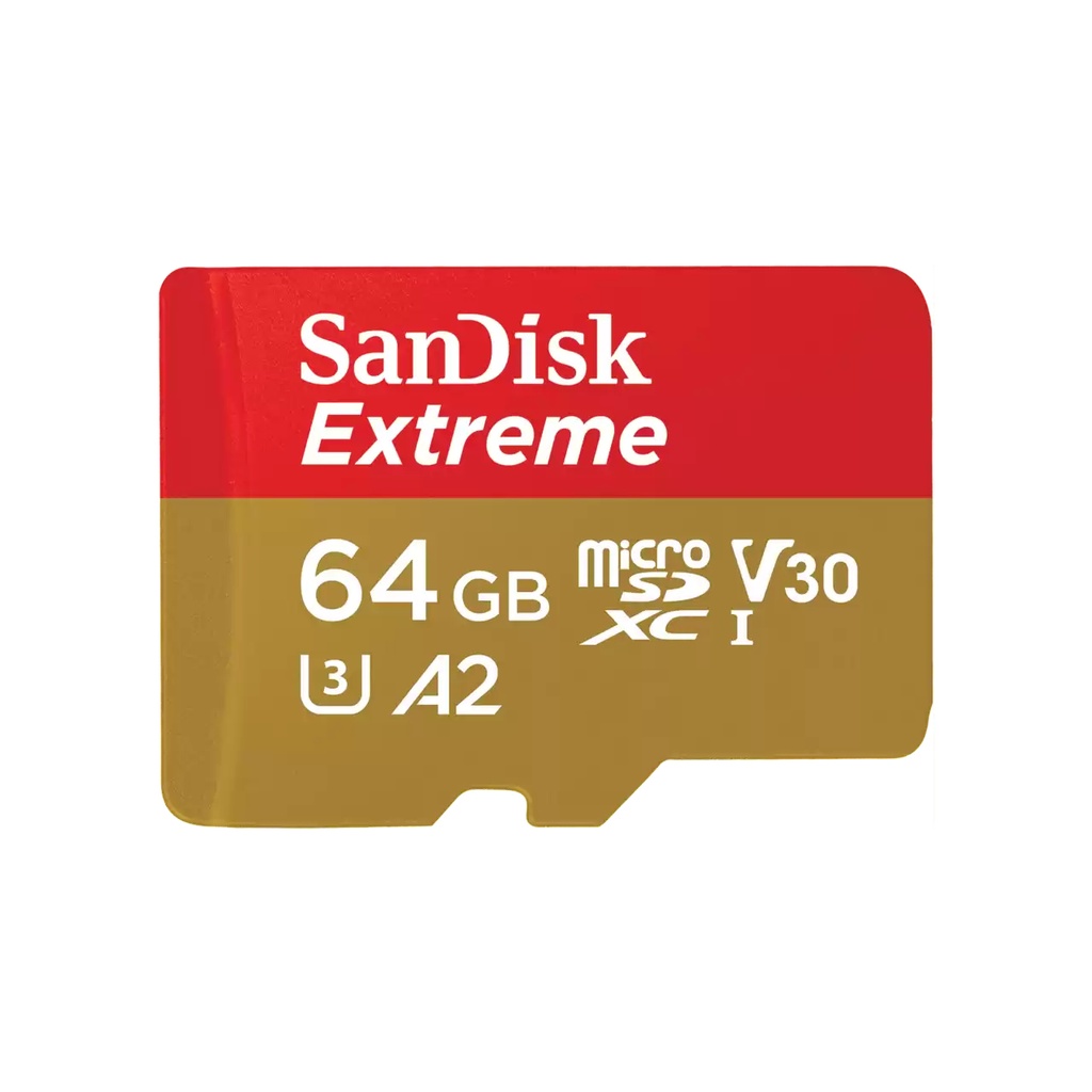 SanDisk Extreme 64 GB MicroSDXC Class 10 UHS-I 160 MB/s 60 Extended Capacity SD (MicroSDHC) Flash Memory SDSQXAH-064G-GN6MA