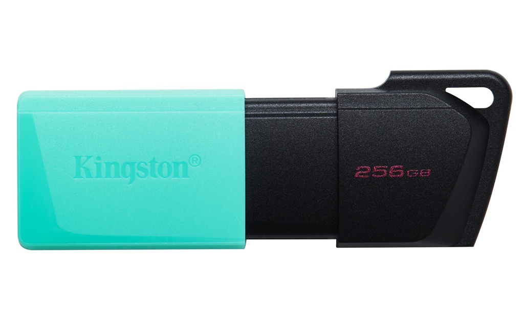 [13895383000] Kingston DataTraveler 256 GB USB 3.2 Gen1 Exodia M (Black + Teal) 256 GB USB Type-A 3.2 Gen 1 (3.1 Gen 1) Slide 10 g Black Turquoise Flash Memory