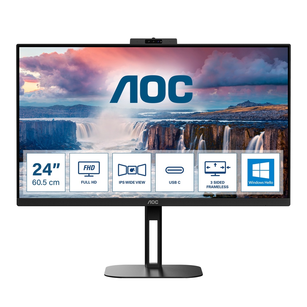 [14278894000] AOC Monitor Value-line Valueline 24V5CW BK 24V5CW/BK Flat Screen 23.8-inch Monitors