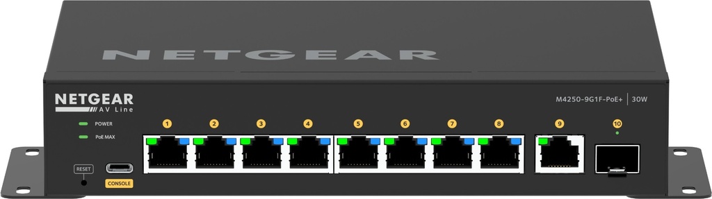 Netgear 8x1G PoE+ 110 W 1x1G and 1xSFP Managed Switch Network Equipment GSM4210PD-100EUS
