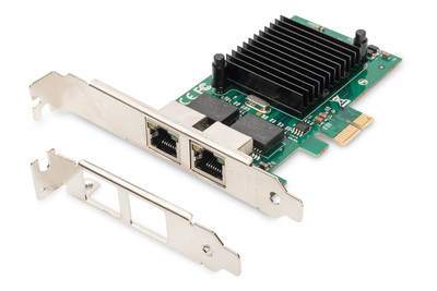 [1442982000] DIGITUS Gigabit Ethernet PCIe card, 2-port Cables & Adapters