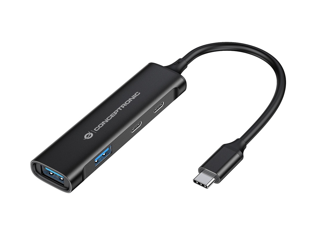 [14485913000] Conceptronic HUBBIES12B USB 3.0 Hub 2 USB-C & 2 USB-A USB Hubs
