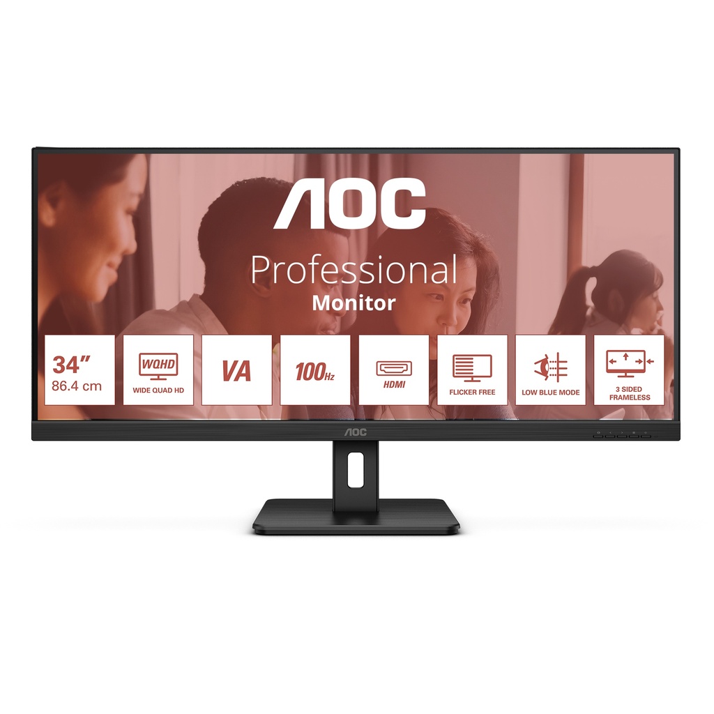 [14499544000] AOC 34 inch (34 inch) 3440 x 1440 pixels Wide 32 Screen size (inch) Monitors U34E2M