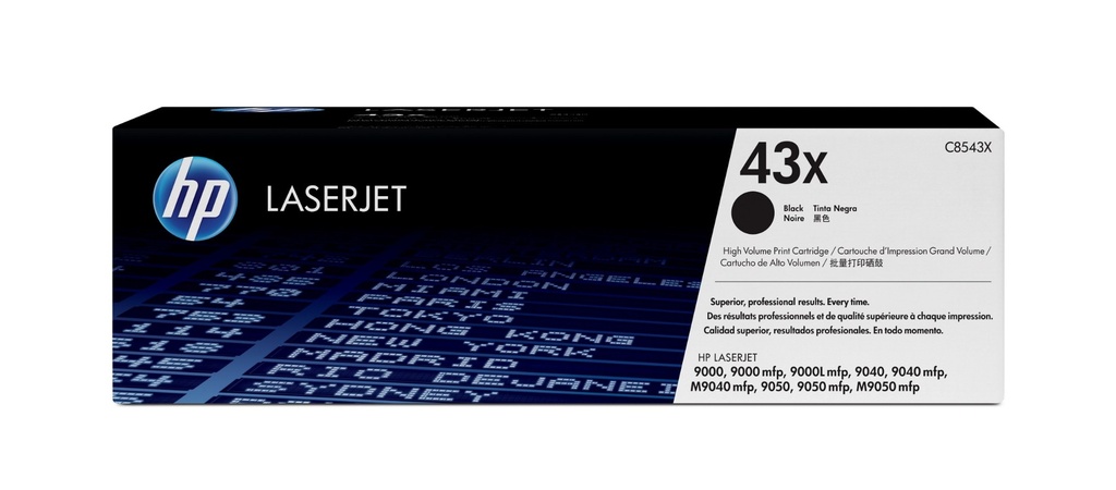 [146579000] HP 43X High Yield Black Original LaserJet Toner Cartridge 30000 pages Cartridges C8543X