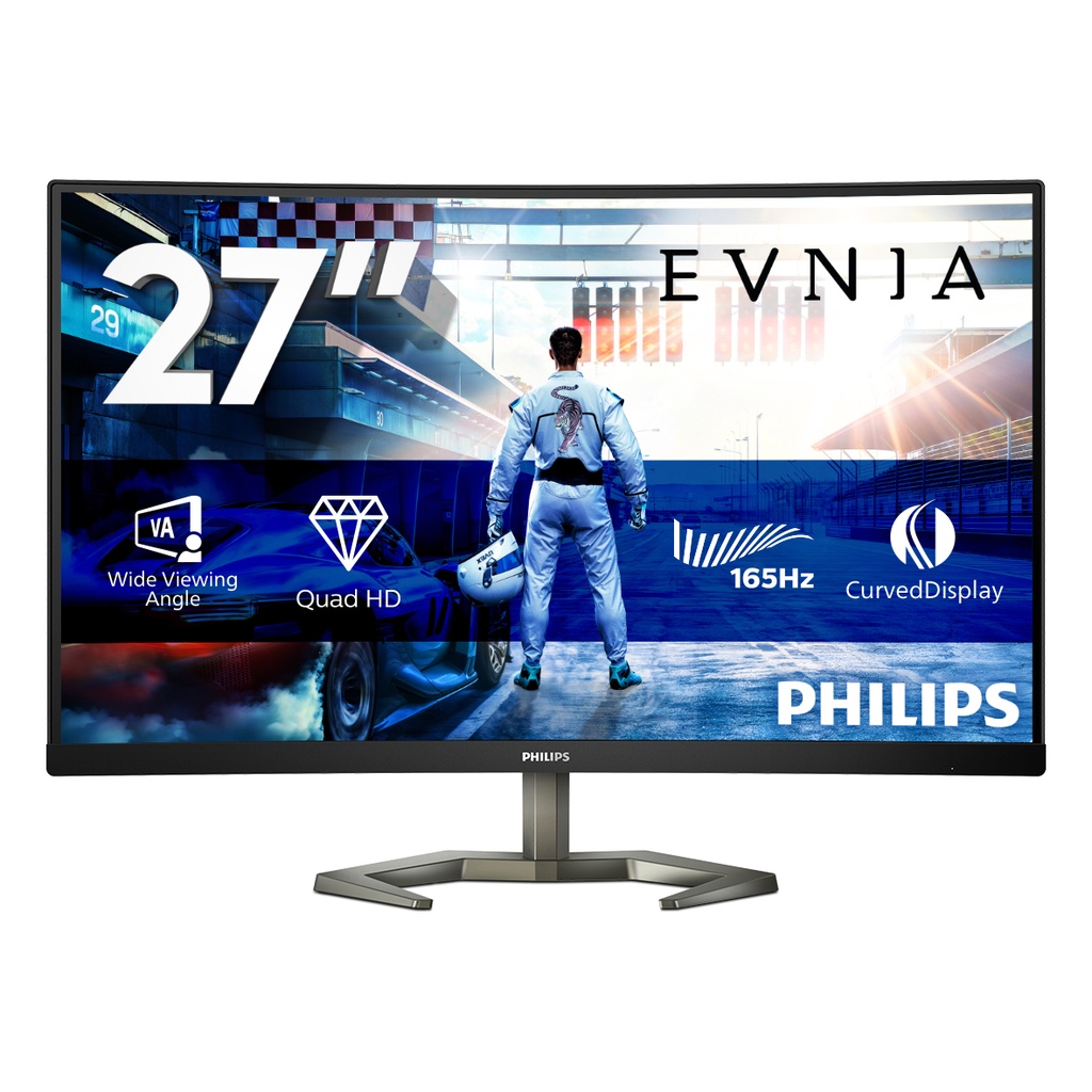 Philips Momentum 27 inch (27 inch) 2560 x 1440 pixels 27-inch - 28" Curved Gaming Monitor 27M1C5500VL Quad HD Monitors 27M1C5500VL/00