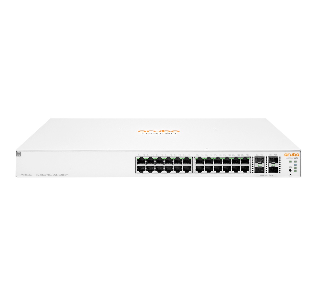 [14904550000] HPE Instant On 1930 24G 4Sfp+ 370 W PoE Switch Fiber Optic Network Equipment