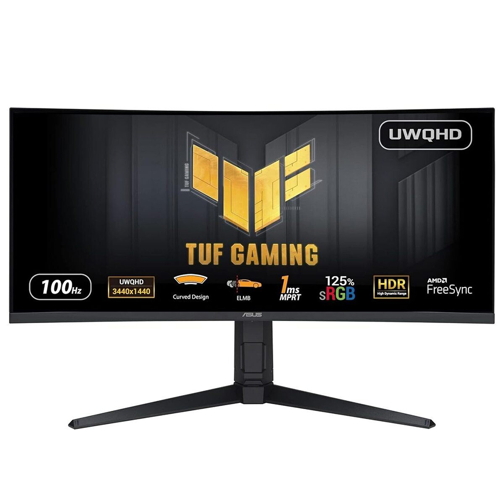 ASUS Tuf Gaming Vg34Vqel1A 34 inch Flat Screen 32 1 ms Monitors 90LM06F0-B01E70