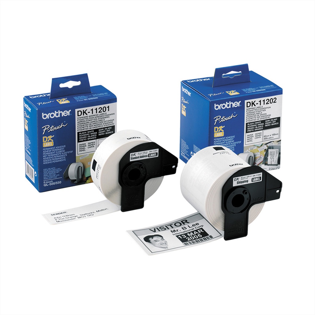 Brother DK-11209 Small Address Labels Black on white 800 PC(s) DK Original Ink Cartridges DK11209