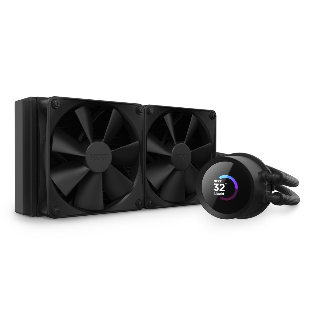 [15142493000] NZXT Kraken 240 All in one liquid cooler 12 cm Black Processor AMD Socket AM4 (Ryzen) Coolers RL-KN240-B1