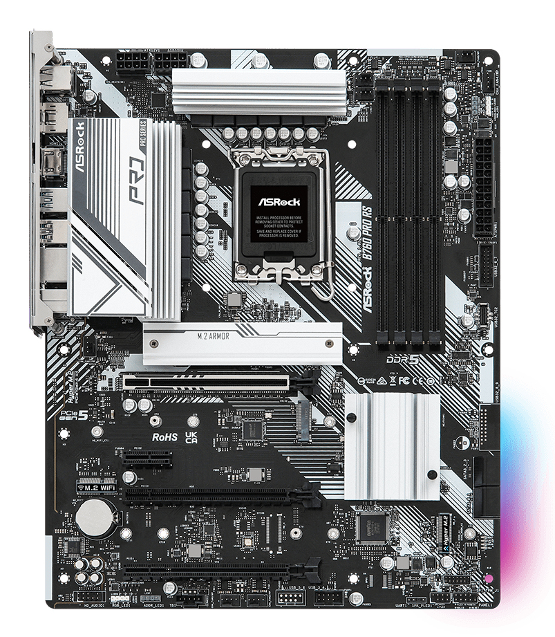 [15248926000] ASRock B760 PRO RS Intel LGA 1700 Core i3 Socket (Core I) ATX Motherboards 90-MXBKS0-A0UAYZ