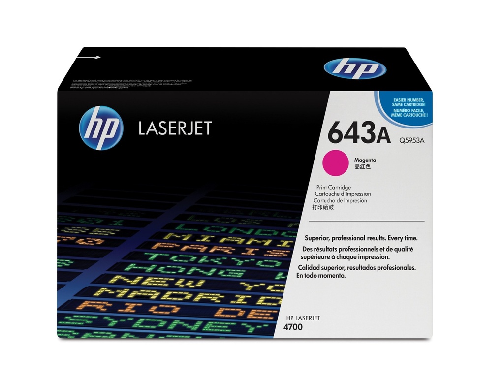 HP Color LaserJet 643 A Toner Cartridge Original magenta 10000 pages Cartridges Q5953A