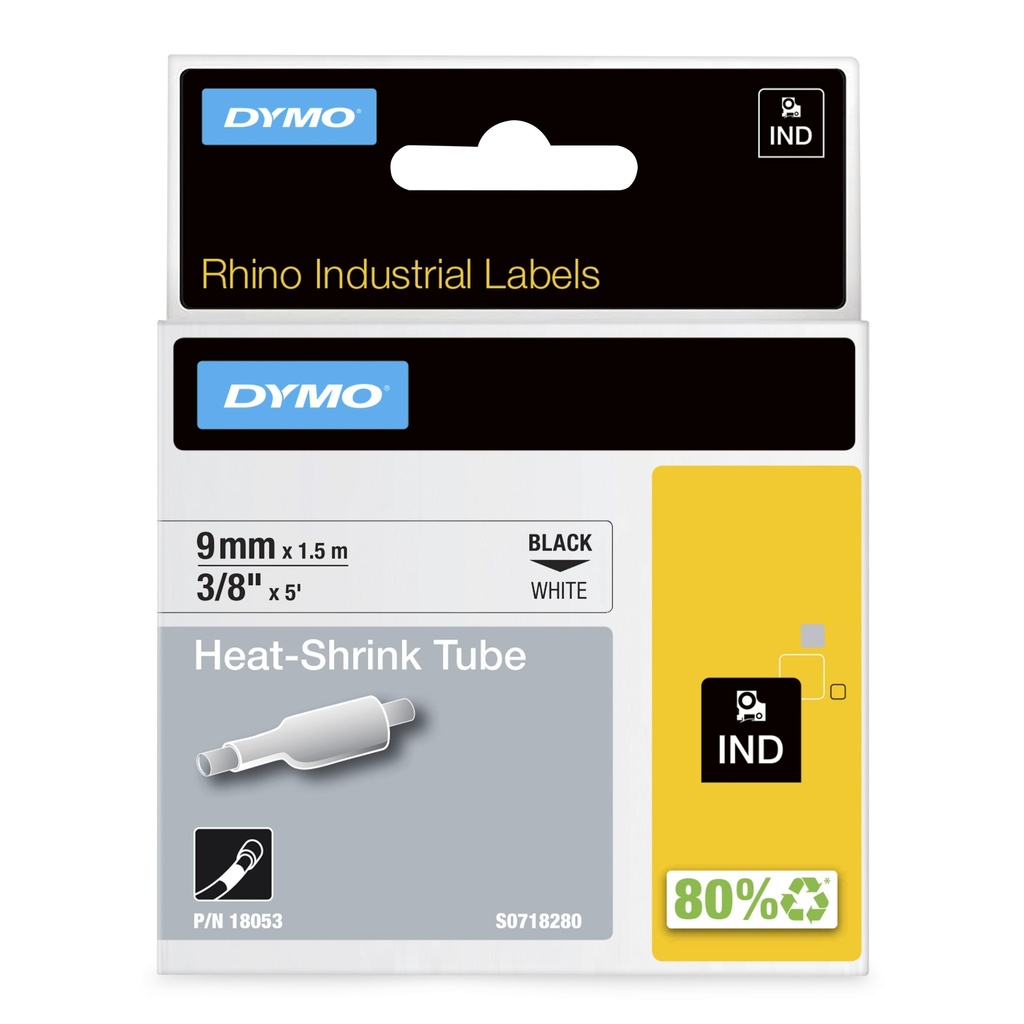 [1562168000] Dymo Heißschrumpfschlauch 18053 white Printer Media