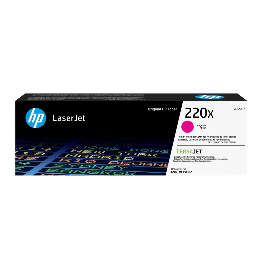 [15622570000] HP Toner W2203X 220X Magenta Original Toner Cartridge Toner Cartridges