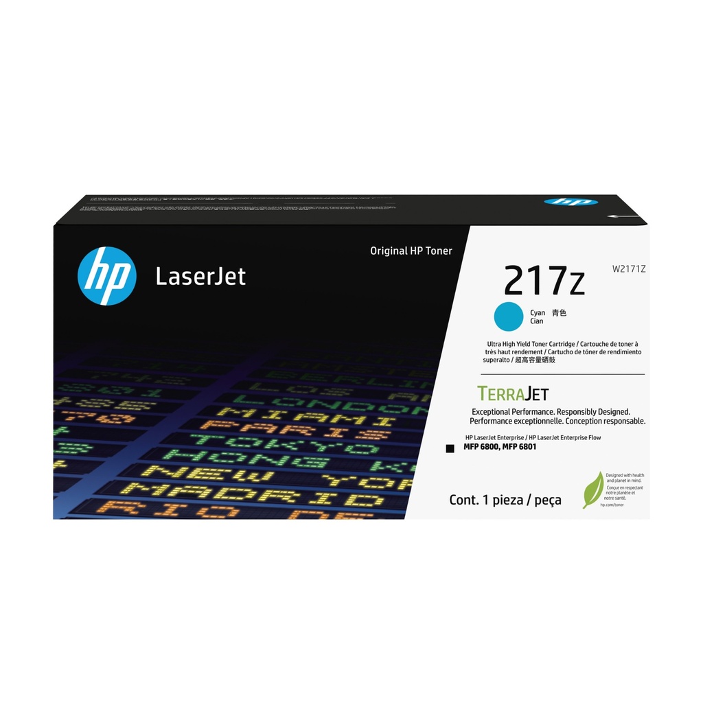 HP Toner W2171Z 217Z Cyan Original Toner Cartridge Toner Cartridges