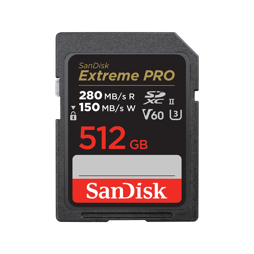 [15733101000] SanDisk SDSDXEP 512G GN4IN 512 GB SDXC Class 10 UHS-II 280 MB/s 150 MB/s Flash Memory