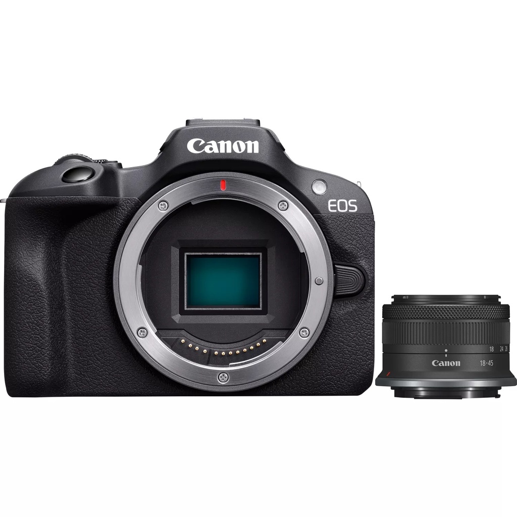 [15954063000] Canon Eos R100+ Rf-S 18-45 mm F4.5-6.3 Is Stm Kit SLR Camera 24.1 MP Digital Cameras