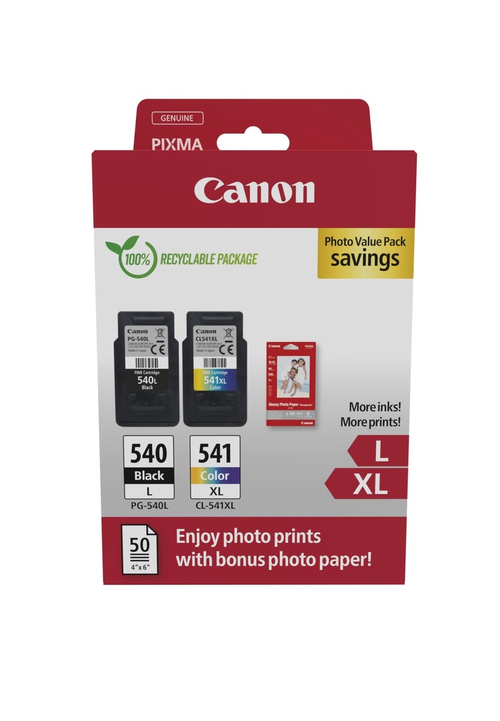 Canon PG-540 L CL-541 XL Photo Value Pack Original Ink Cartridge Ink Cartridges
