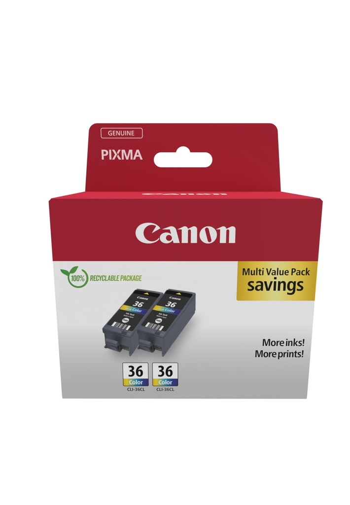 [15972863000] Canon 1511B025 Black Cyan Magenta Yellow 2 PC(s) Twin pack Original