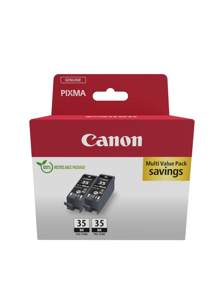 Canon PGI-35 BK Twin Pack Black e Original Ink Cartridge Ink Cartridges