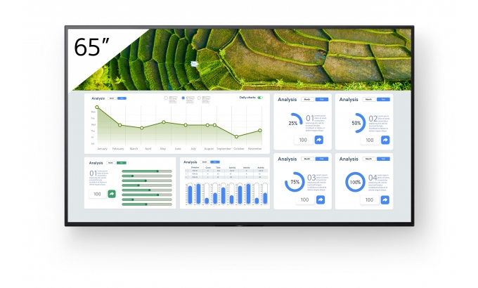 [16135696000] Sony Digital signage flat panel 165.1 cm (65 inch) LCD Display FW-65BZ30L