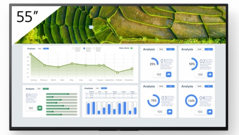 Sony Digital signage flat panel 139.7 cm (55 inch) LCD Display FW-55BZ30L