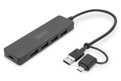 DIGITUS USB 3.0 Hub 4-Port, Slim Line USB hubs