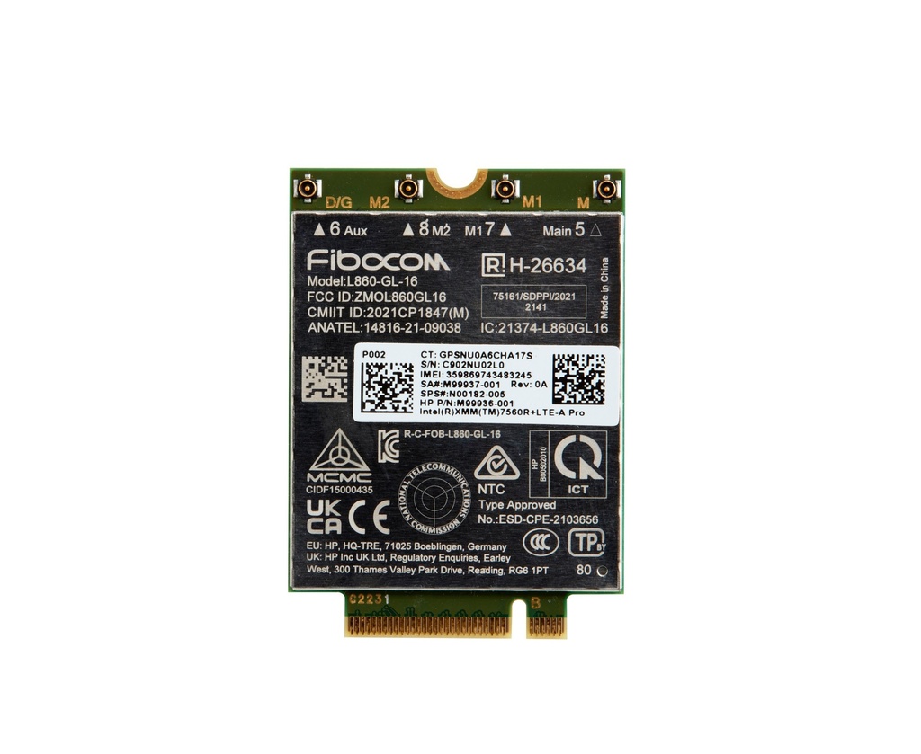 HP XMM 7560 R+ LTE-Advanced Pro WWAN Black China Business 20 Modem Other Bus Type Interface Cards 7P993AA